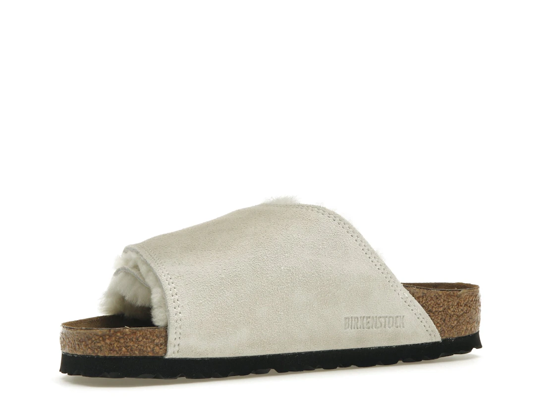 Birkenstock Solana Shearling Slide Stussy Bone