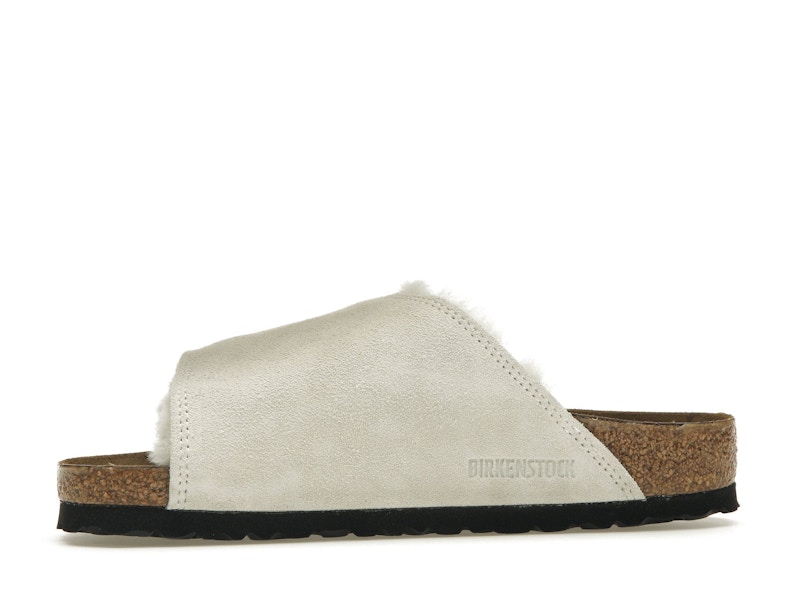 Birkenstock Solana Shearling Slide Stussy Bone
