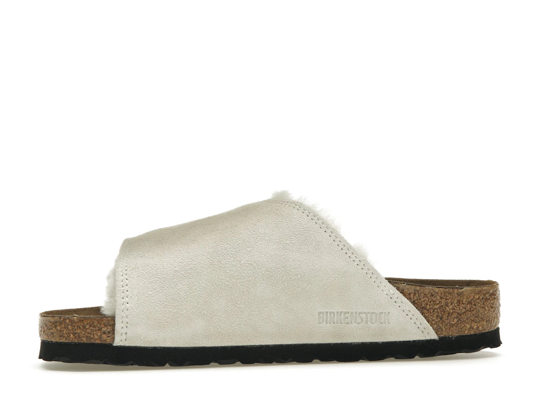 Birkenstock Solana Shearling Slide Stussy Bone