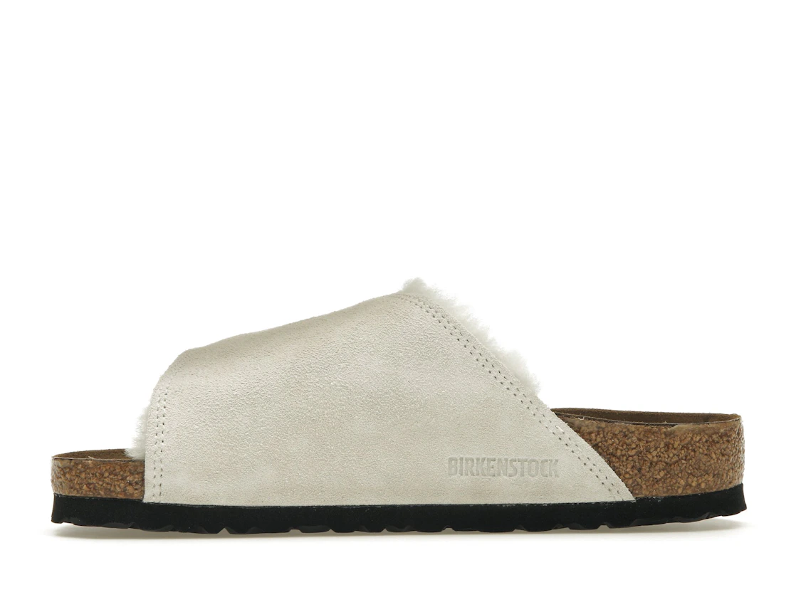 Birkenstock Solana Shearling Slide Stussy Bone