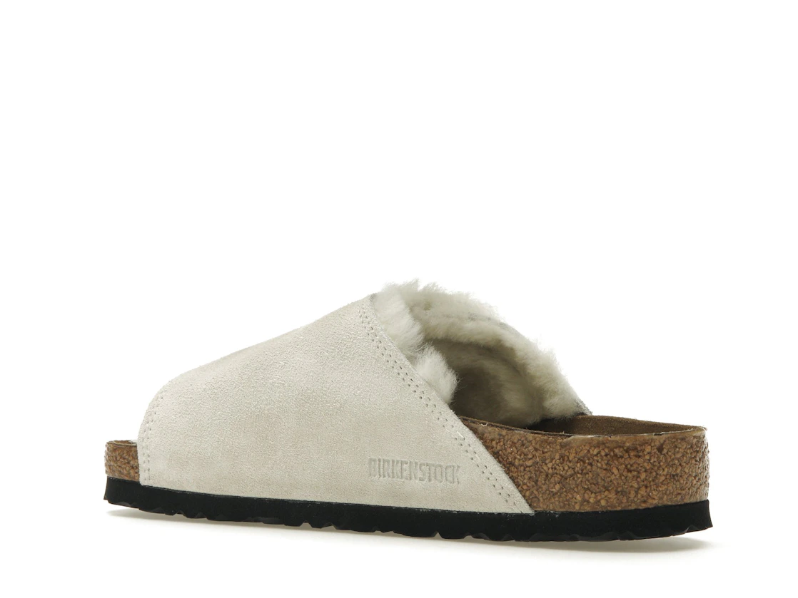 Birkenstock Solana Shearling Slide Stussy Bone