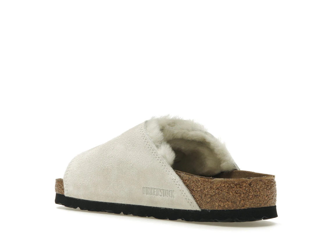 Birkenstock Solana Shearling Slide Stussy Bone