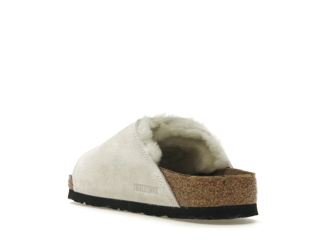 Birkenstock Solana Shearling Slide Stussy Bone