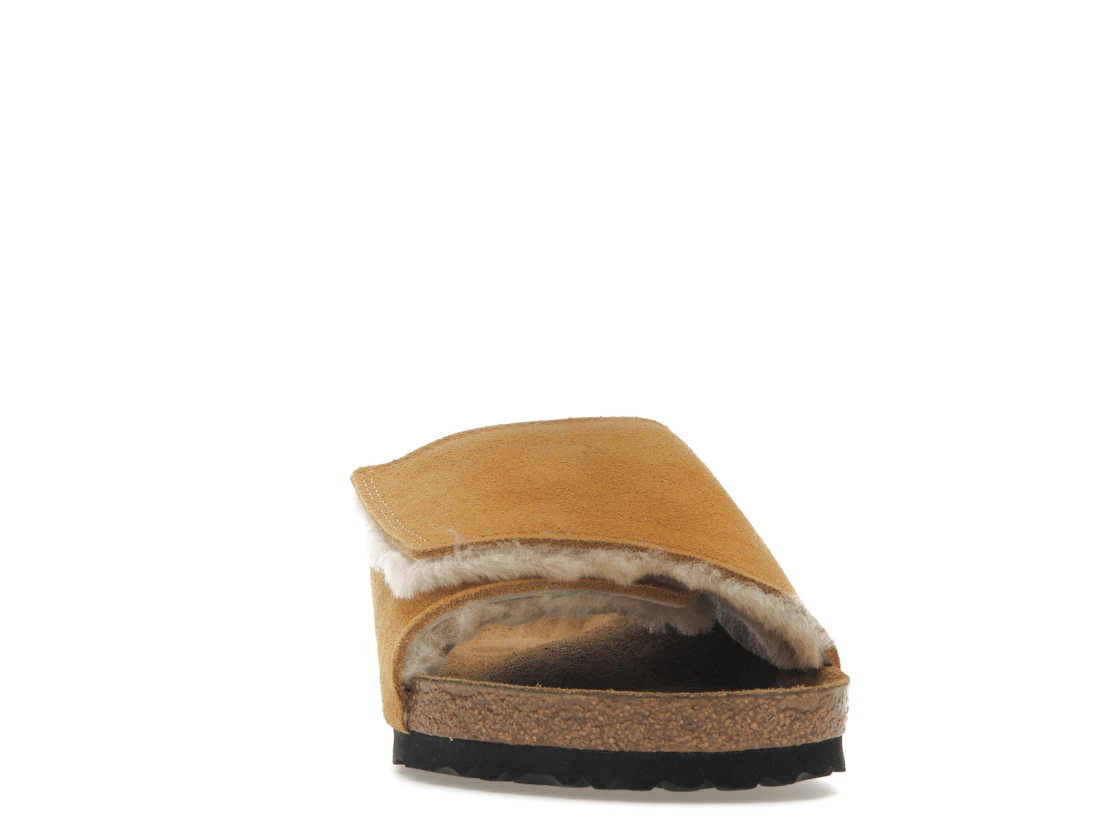 Birkenstock Solana Shearling Slide Stussy Caramel