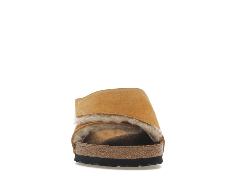 Birkenstock Solana Shearling Slide Stussy Caramel