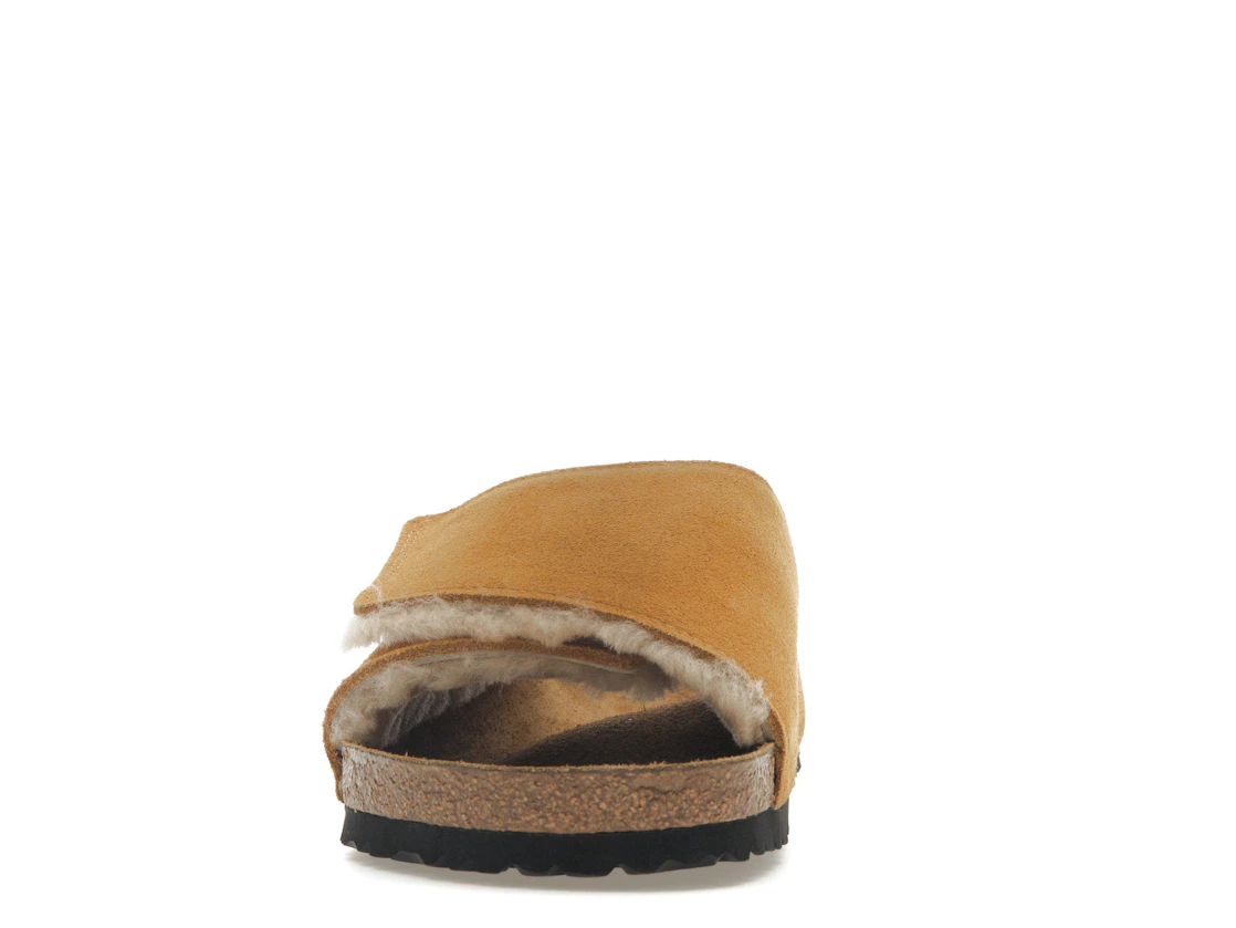 Birkenstock Solana Shearling Slide Stussy Caramel