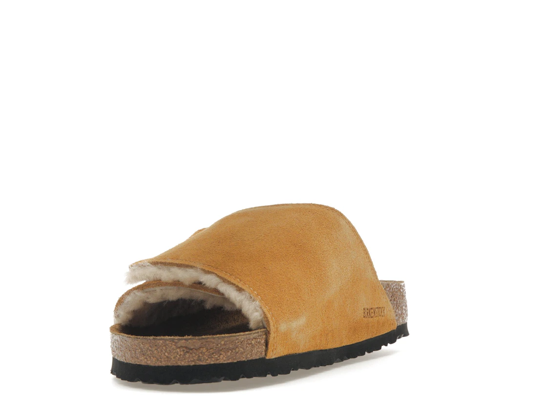 Birkenstock Solana Shearling Slide Stussy Caramel