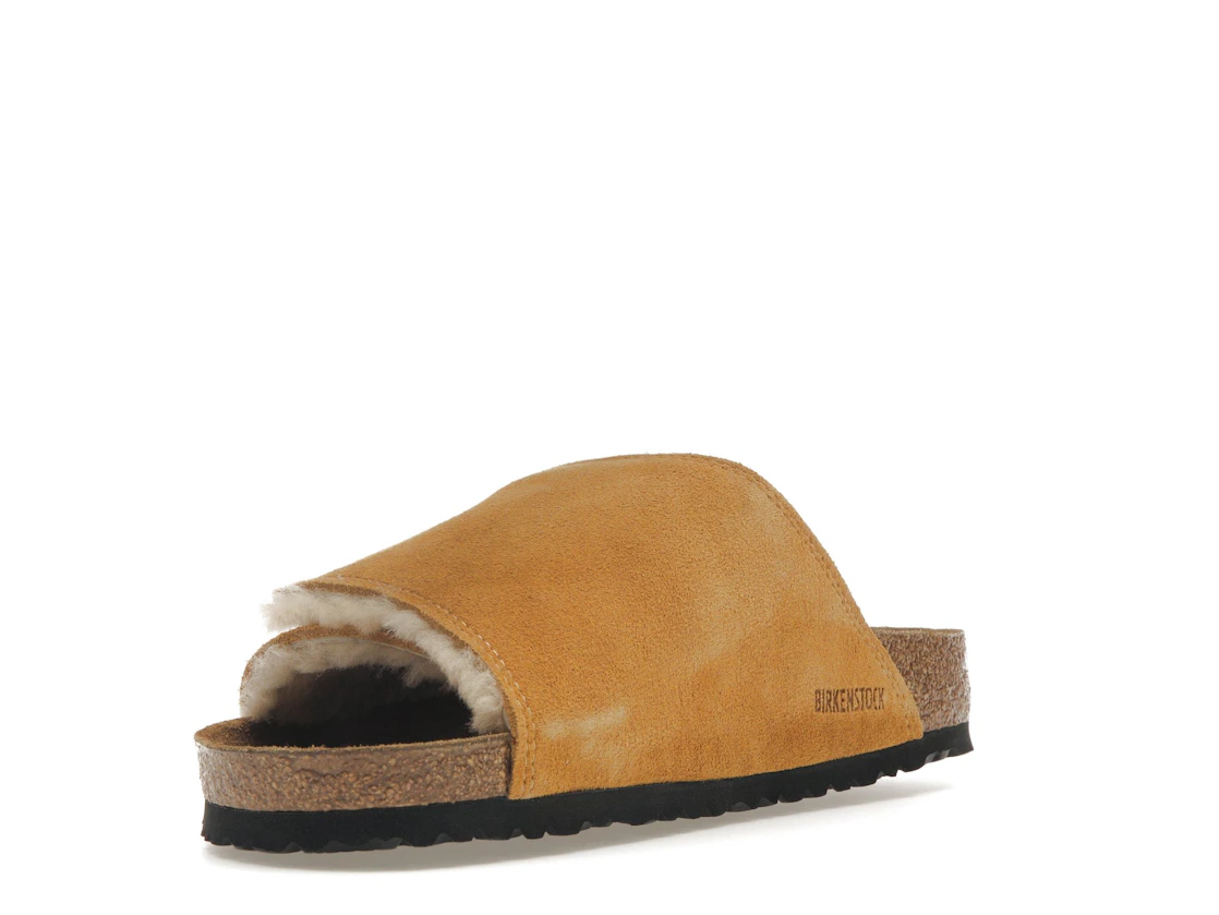 Birkenstock Solana Shearling Slide Stussy Caramel