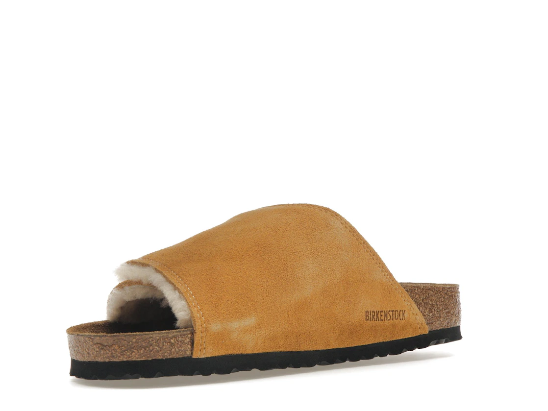 Birkenstock Solana Shearling Slide Stussy Caramel