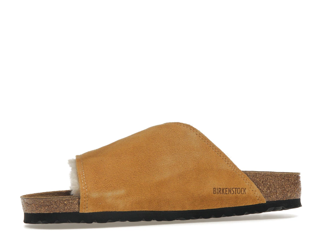 Birkenstock Solana Shearling Slide Stussy Caramel