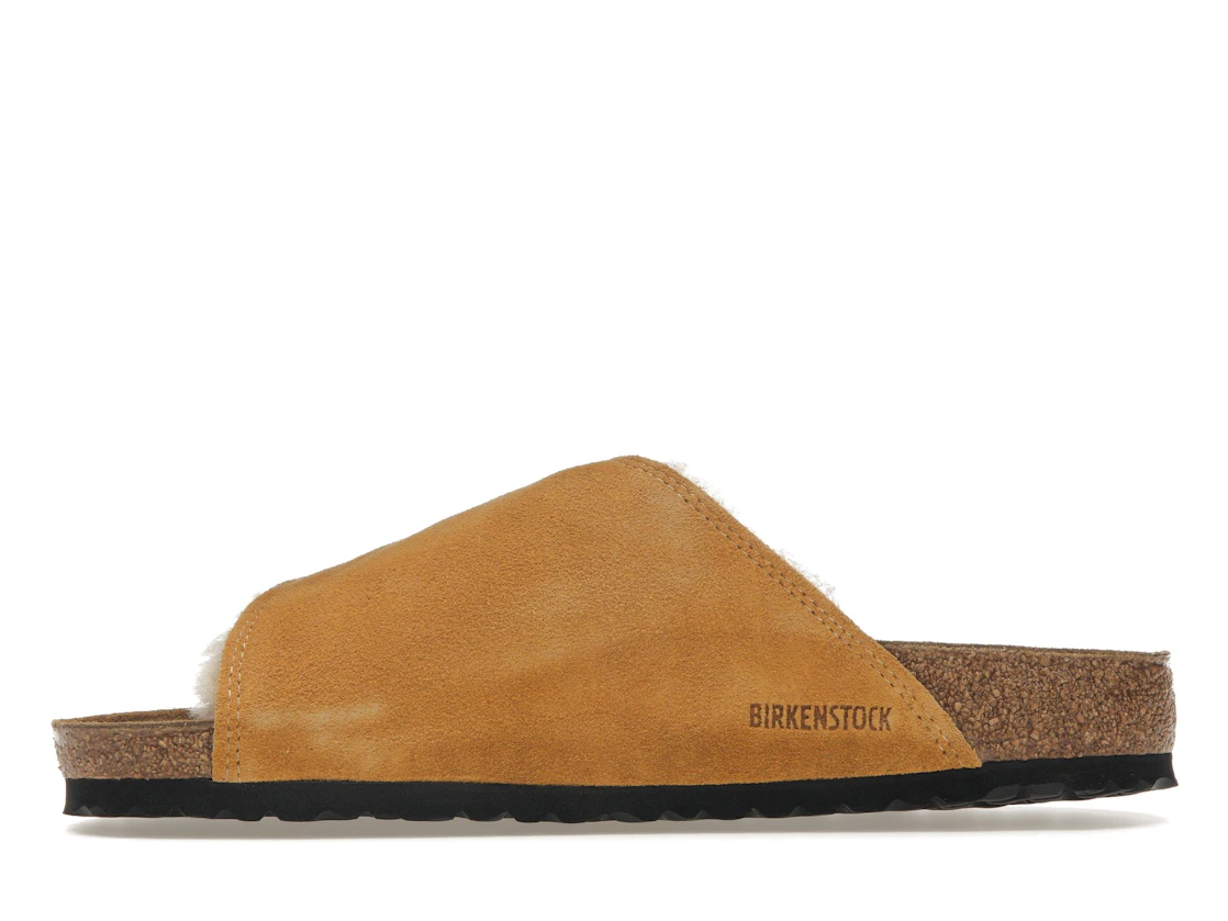 Birkenstock Solana Shearling Slide Stussy Caramel