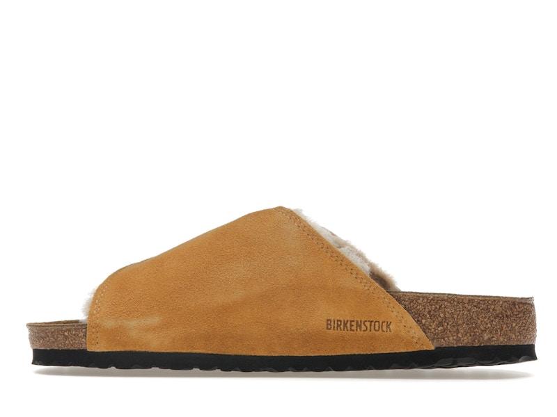 Birkenstock Solana Shearling Slide Stussy Caramel