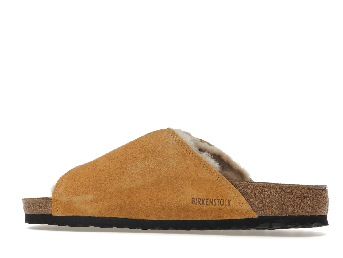 Birkenstock Solana Shearling Slide Stussy Caramel