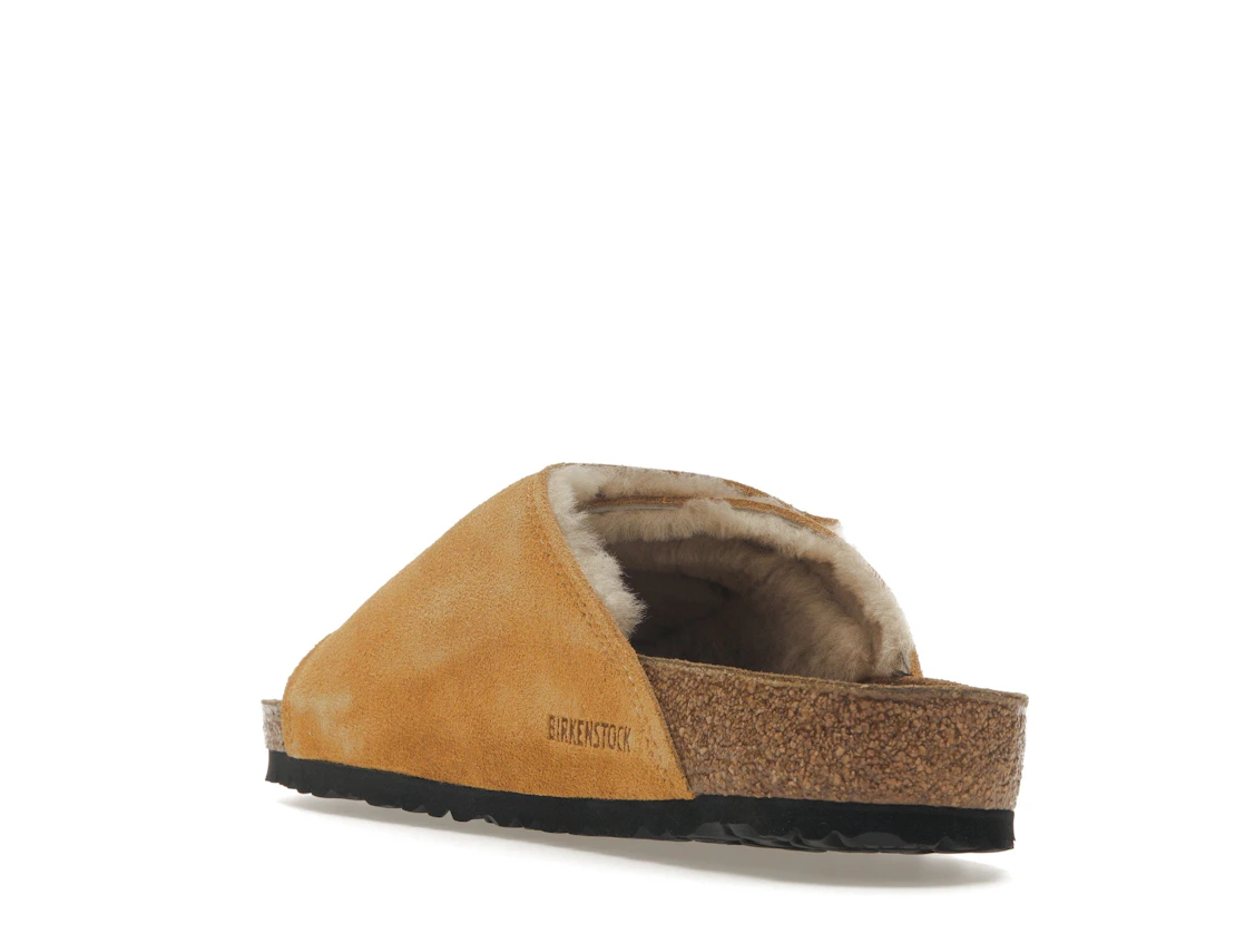 Birkenstock Solana Shearling Slide Stussy Caramel