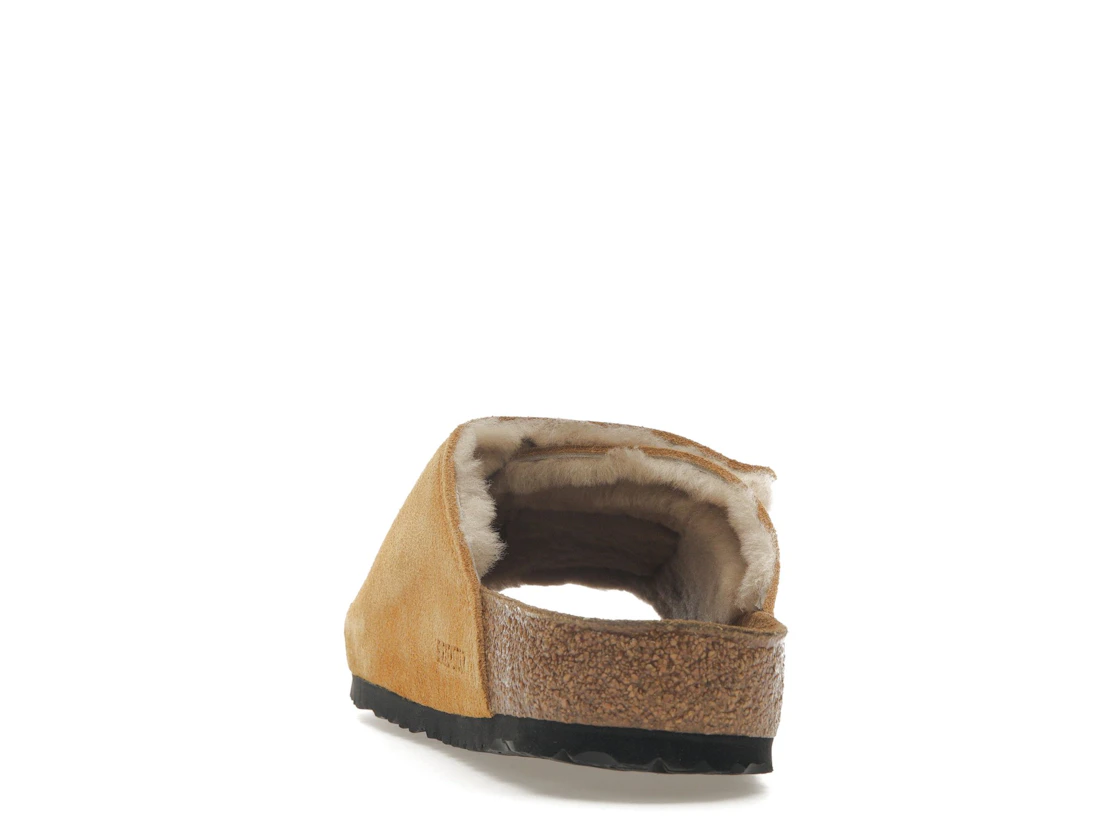 Birkenstock Solana Shearling Slide Stussy Caramel