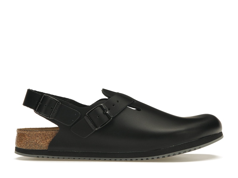 Birkenstock tokyo super grip black leather hot sale