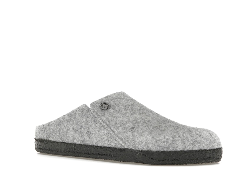 Birkenstock Zermatt Shearling Clog Wool Felt Light Gray