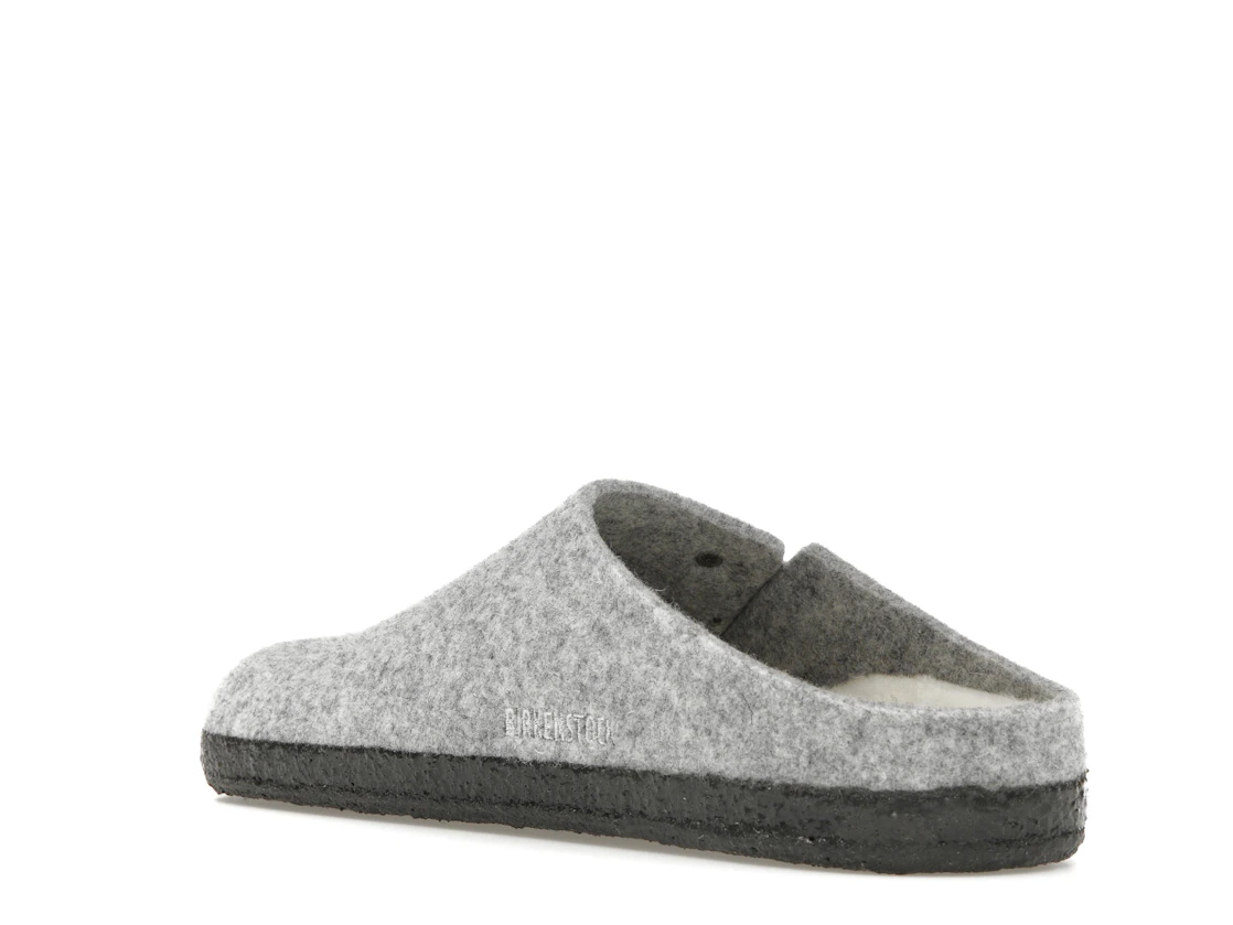 Birkenstock Zermatt Shearling Clog Wool Felt Light Gray