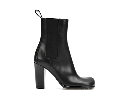 Bottega Veneta Storm Bota Chelsea de Cuero con Punta Moldurada Negro (de mujer) 0