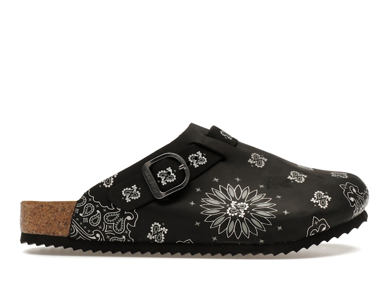 靴 Braveststudios suede paisley mules Black Bravest Studios Suede Paisley Clogs Black Men's - Sneakers - US