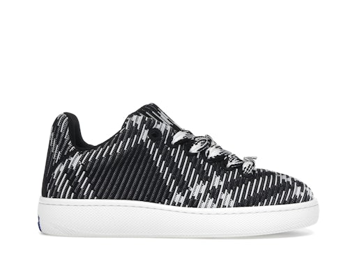 Burberry Check Knit Box Sneaker Black White (Women's) 0