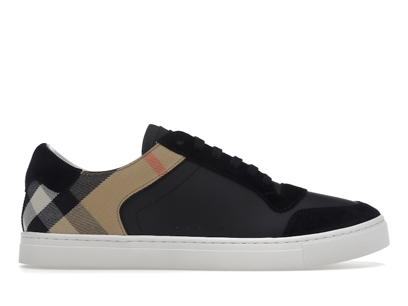 Leather and house check sneakers discount