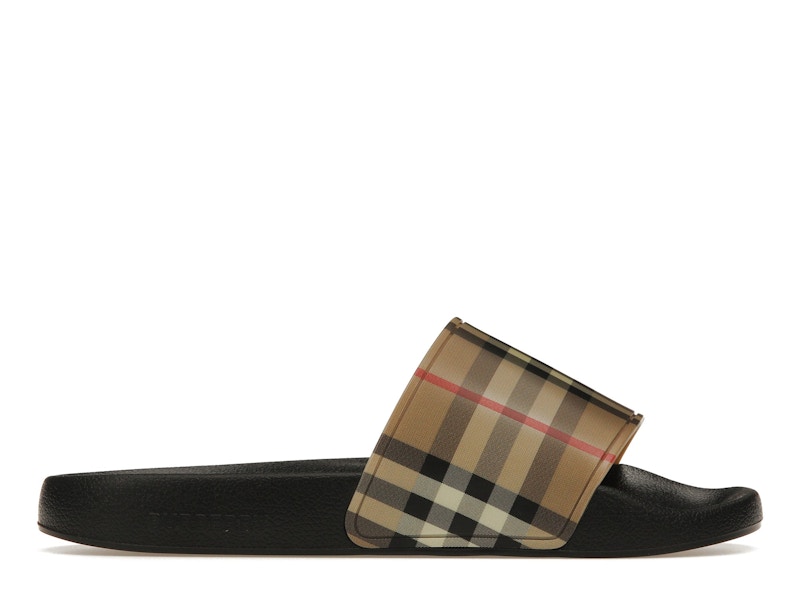 Burberry Check Print Slides