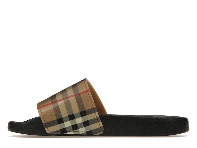 Burberry Check Print Slides
