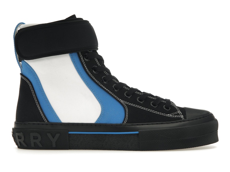 Burberry Sub High Top Laced Up Trainer Black Blue White Men s