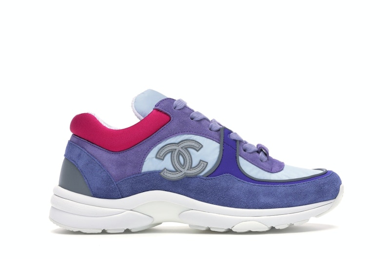 Chanel trainers best sale blue and white