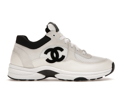 Chanel Low Top Trainer Suede White Black (Women's) G38299 Y55720