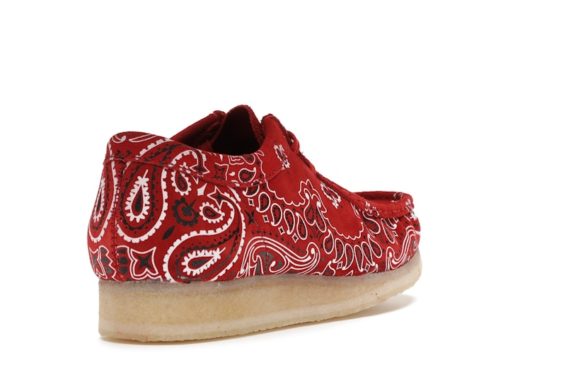 clarks originals wallabee supreme bandana red