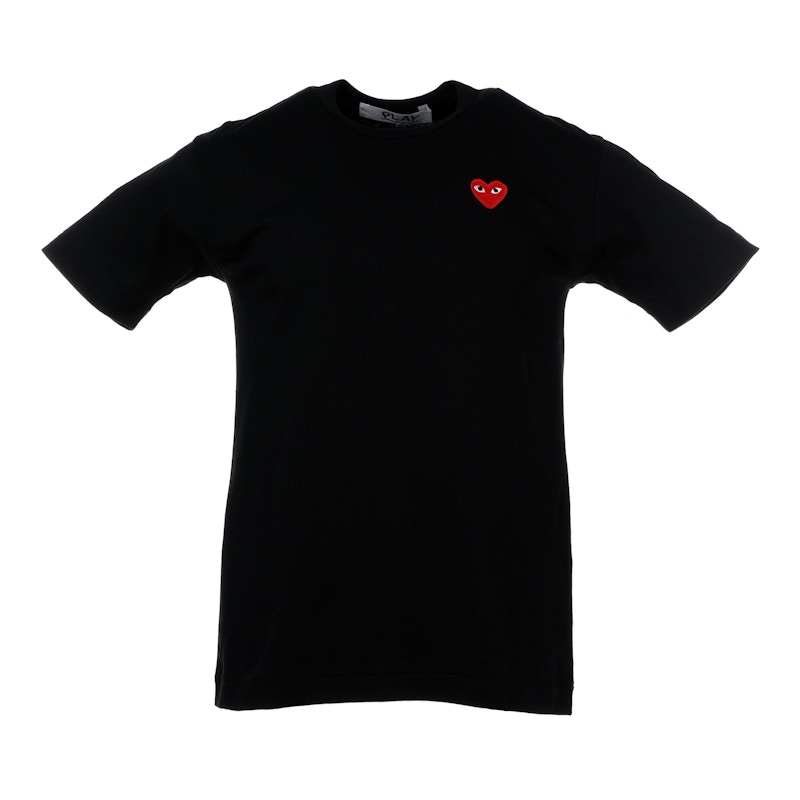 Comme des Garcons Play Red Emblem T-shirt Black Men's - US