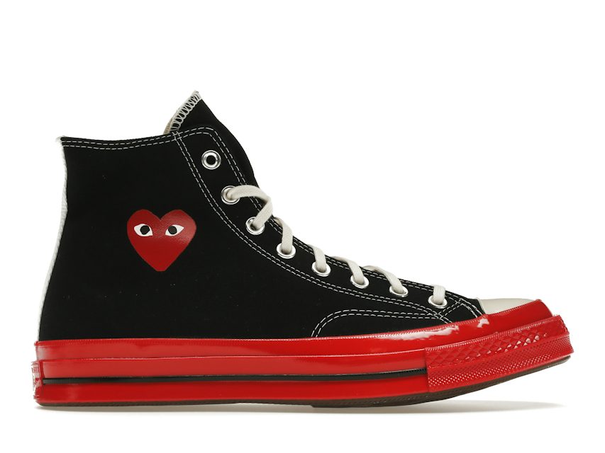 Converse Chuck Taylor All Star 70 Hi Comme des Garcons PLAY Black Red  Midsole - A01793C - US