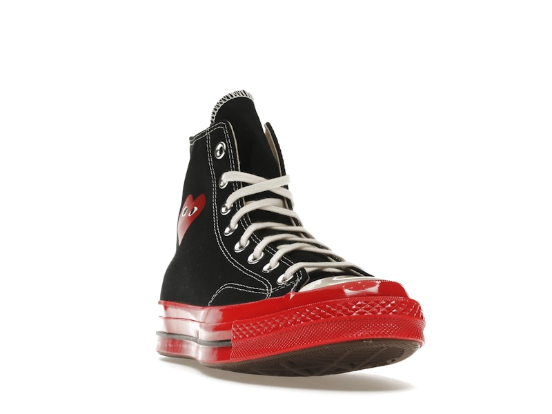 Converse Chuck Taylor All Star 70 Hi Comme des Garcons PLAY Black Red Midsole
