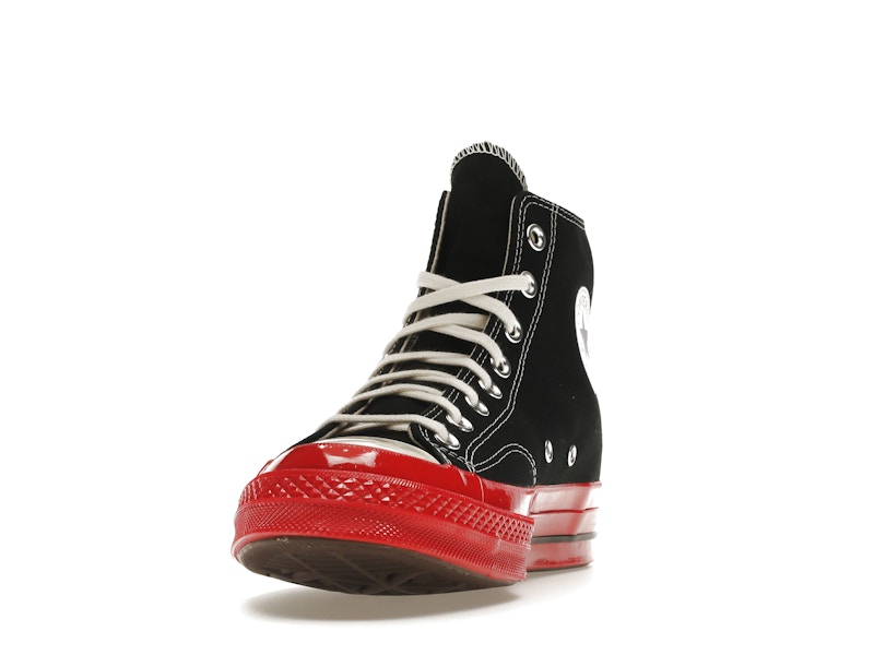 Converse Chuck Taylor All Star 70 Hi Comme des Garcons PLAY Black Red Midsole