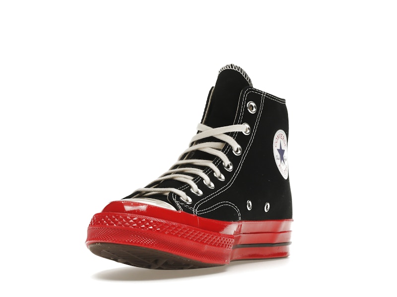 Converse Chuck Taylor All Star 70 Hi Comme des Garcons PLAY Black Red Midsole