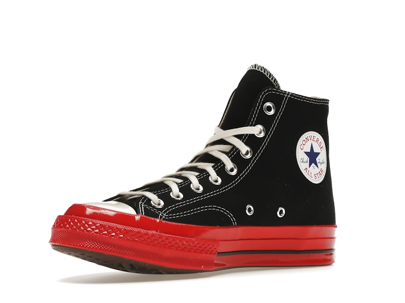 Converse Chuck Taylor All Star 70 Hi Comme des Garcons PLAY Black Red Midsole