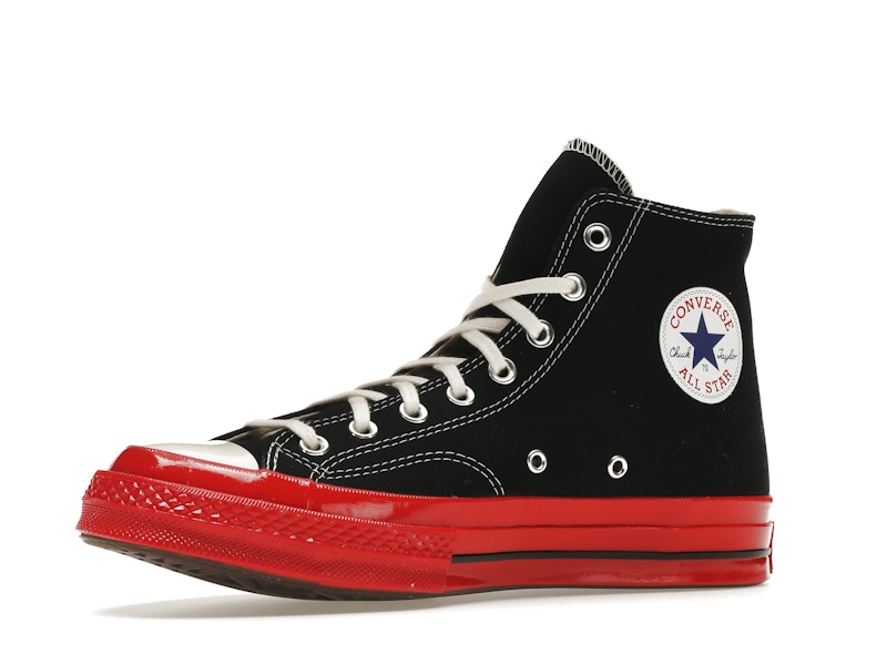Converse Chuck Taylor All Star 70 Hi Comme des Garcons PLAY Black Red Midsole