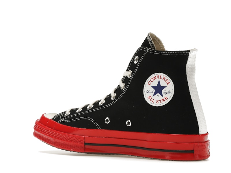 Converse Chuck Taylor All Star 70 Hi Comme des Garcons PLAY Black Red Midsole