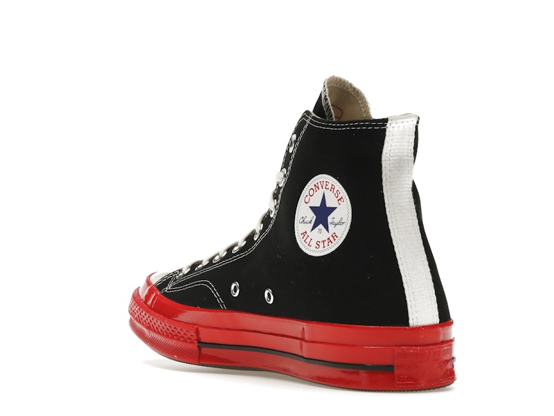 Converse Chuck Taylor All Star 70 Hi Comme des Garcons PLAY Black Red Midsole