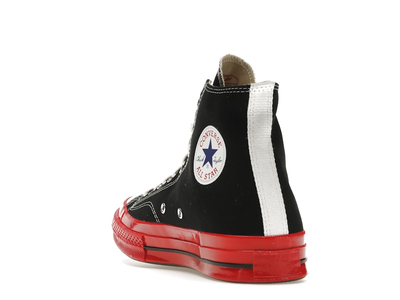 Converse Chuck Taylor All Star 70 Hi Comme des Garcons PLAY Black Red Midsole
