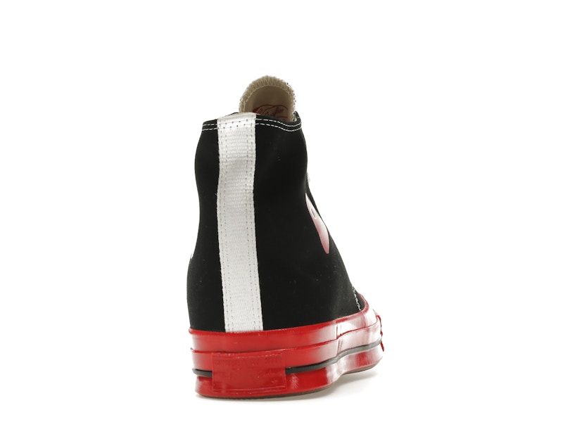Converse Chuck Taylor All Star 70 Hi Comme des Garcons PLAY Black Red Midsole