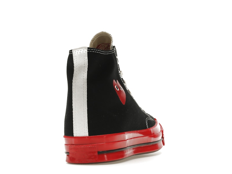 Converse Chuck Taylor All Star 70 Hi Comme des Garcons PLAY Black Red Midsole