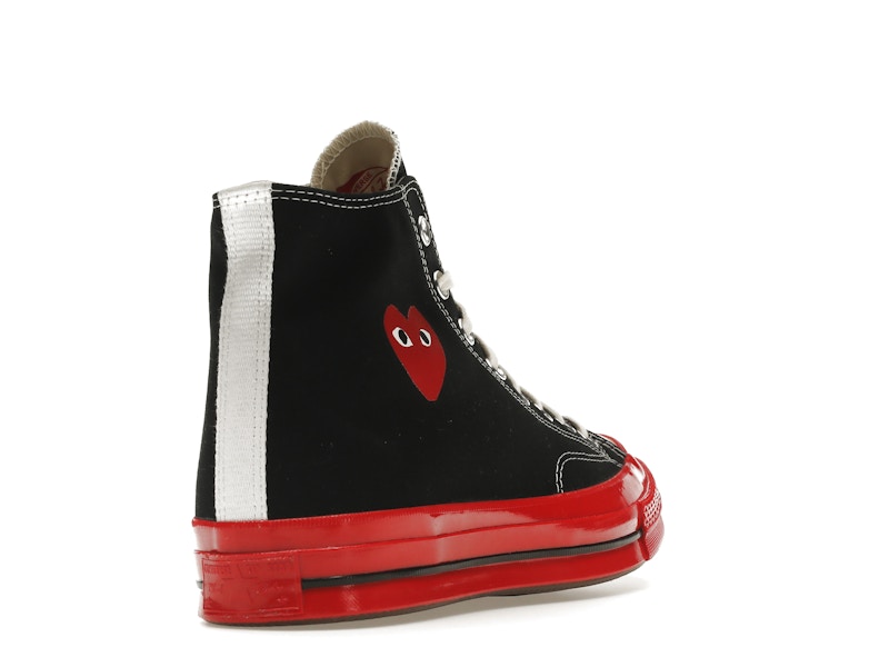 Converse Chuck Taylor All Star 70 Hi Comme des Garcons PLAY Black Red Midsole