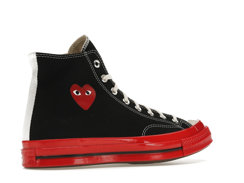Converse Chuck Taylor All Star 70 Hi Comme des Garcons PLAY Black Red Midsole