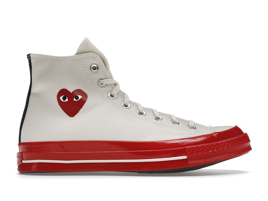Converse Taylor All-Star 70 Hi Comme PLAY Egret Red Midsole - A01794C - US