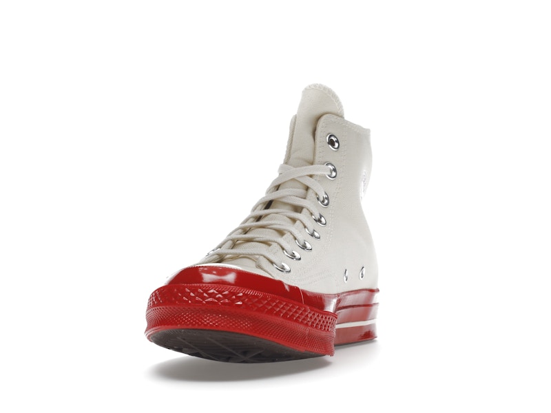 Converse Chuck Taylor All Star 70 Hi Comme des Garcons PLAY Egret Red Midsole