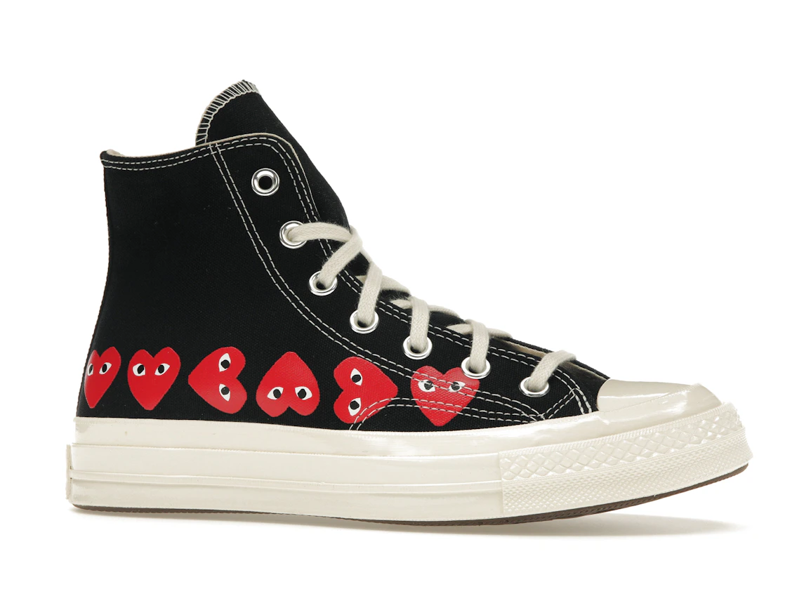 Converse Chuck Taylor All Star 70 Hi Comme des Garcons PLAY Multi-Heart Black
