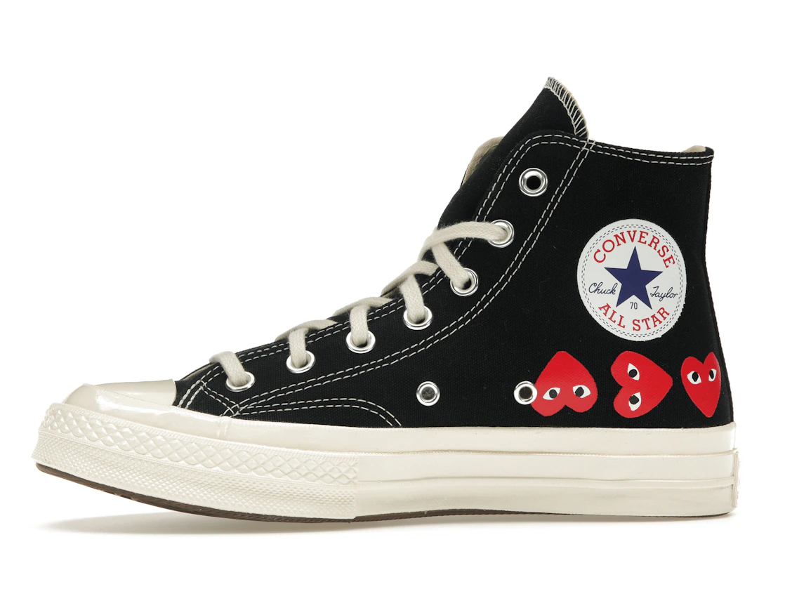 Converse Chuck Taylor All Star 70 Hi Comme des Garcons PLAY Multi-Heart Black
